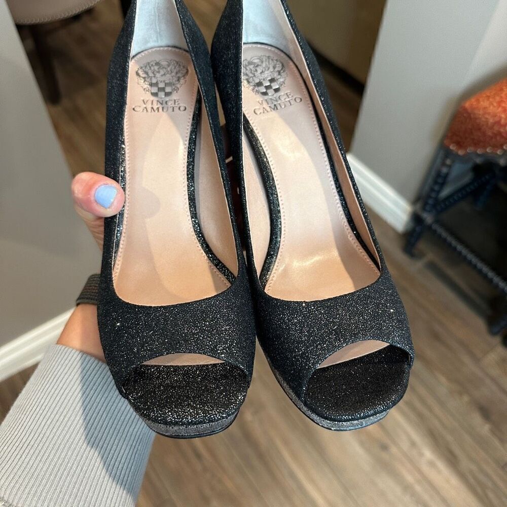 Vince Camuto Paloma 9.5 Sparkly Platform Heels